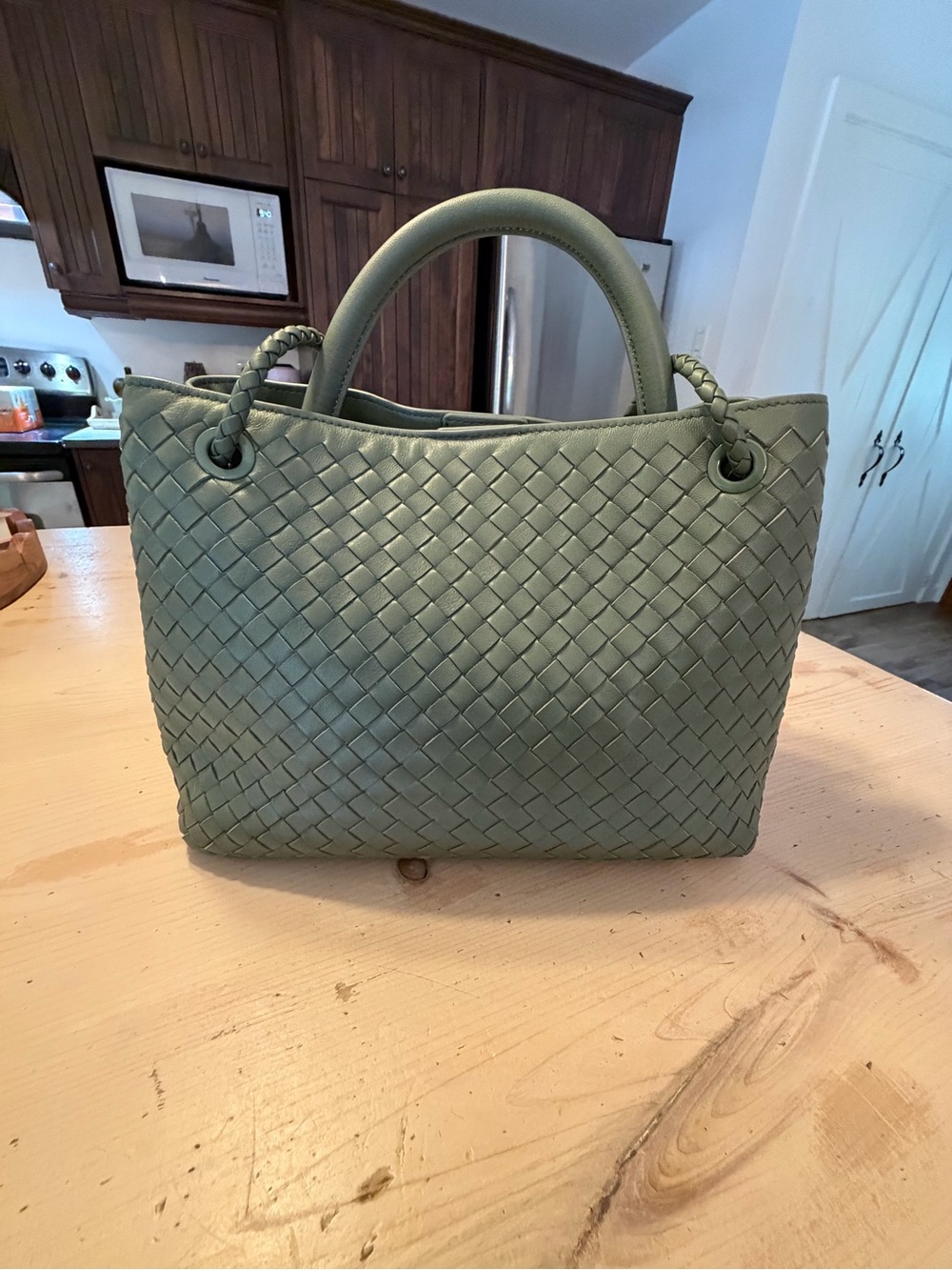 Quince Romy Leather Handwoven Satchel